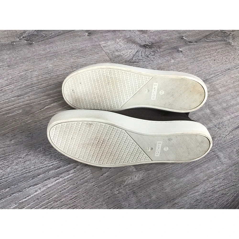 Rothy's Womens Size 10.5 Gray Ankle Slip On Sneakers Shoes